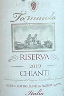 2019 Tomaiolo Reserva Chianti     375ml