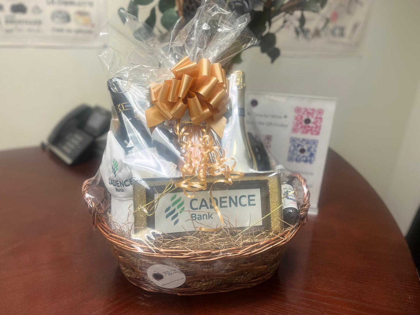 2-Bottle Wine Gift Basket with Chocolate Bar