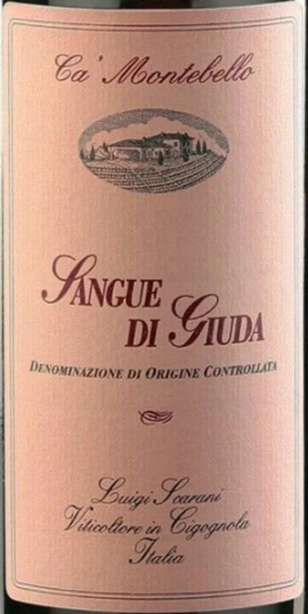 2024  Ca Montebello di Luigi Scarani, Sangue di Giuda dell'Oltrepo Pavese "Frizzante"