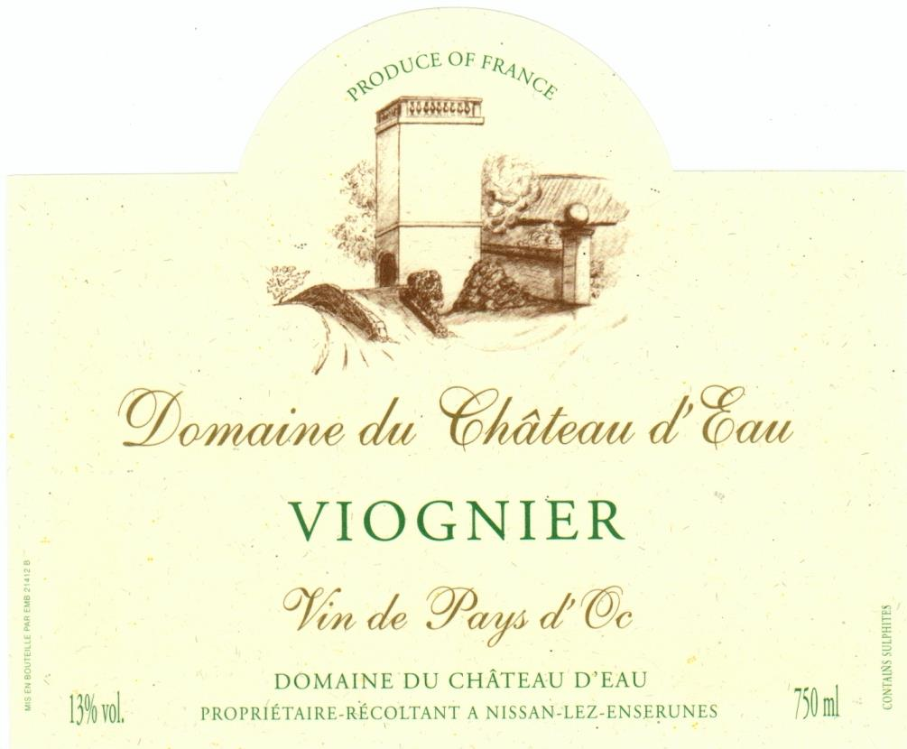 2021  Domaine Du Chateau D'eau  Viognier